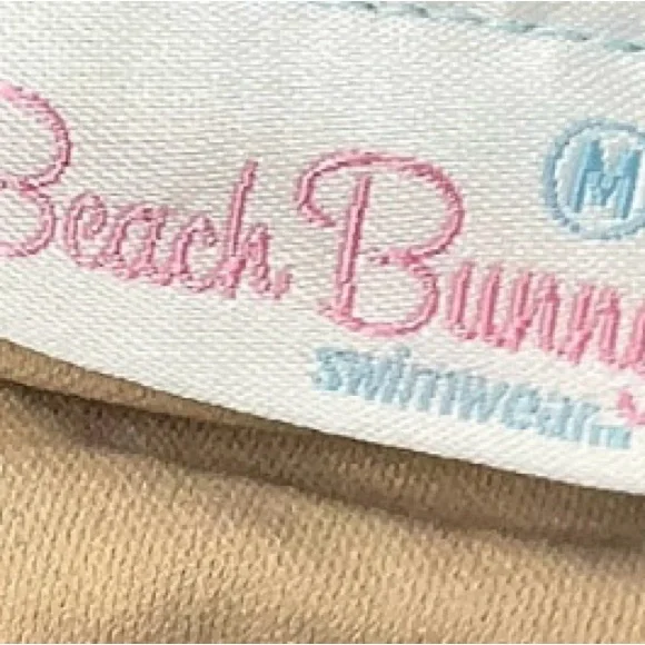 Beach Bunny BIKINI SET. Both pieces. Subtle zebra print light blue and brown med - Picture 3 of 6